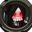 skull with ripped hood